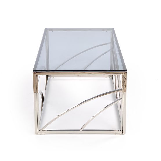 Konferencijski stolić UNIVERSE, okvir - srebrni, staklo - dimno (1p=1kom)