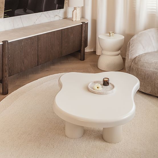 Konferencijski stolić Vercelli 100 cm, bijeli