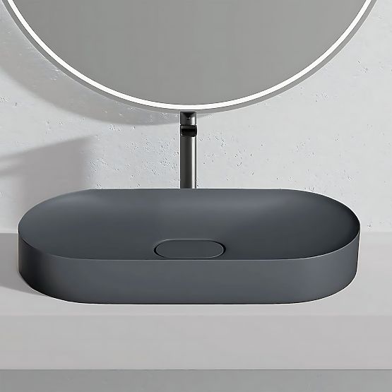 Konglomeratni umivaonik IRIS 71 CM sivi mat