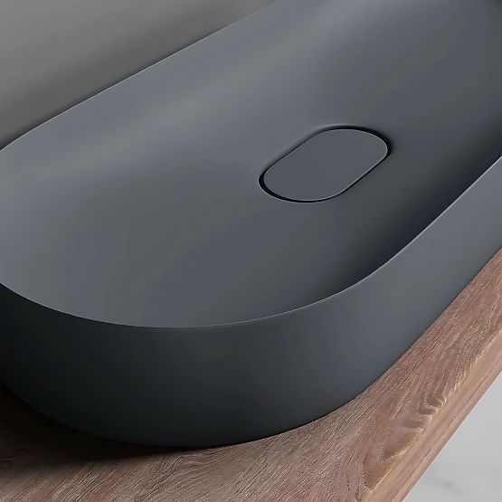 Konglomeratni umivaonik IRIS 71 CM sivi mat