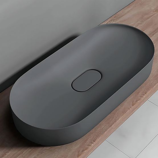 Konglomeratni umivaonik IRIS 71 CM sivi mat