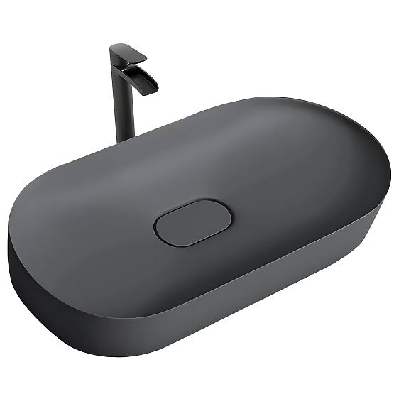 Konglomeratni umivaonik IRIS 71 CM sivi mat