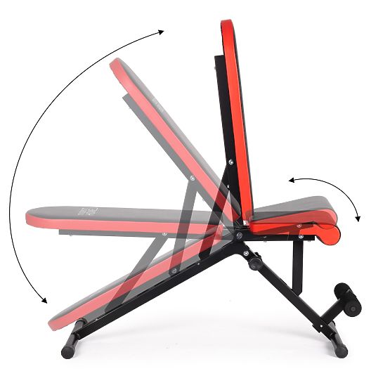 Kosa klupa za vježbanje s podesivim naslonom