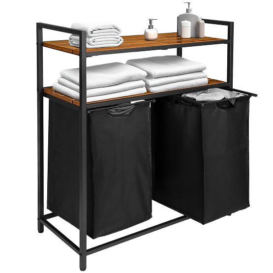 Košara za rublje s policama 2 komore MIRUN