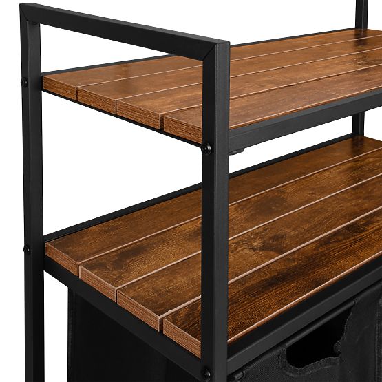 Košara za rublje s policama 2 komore MIRUN