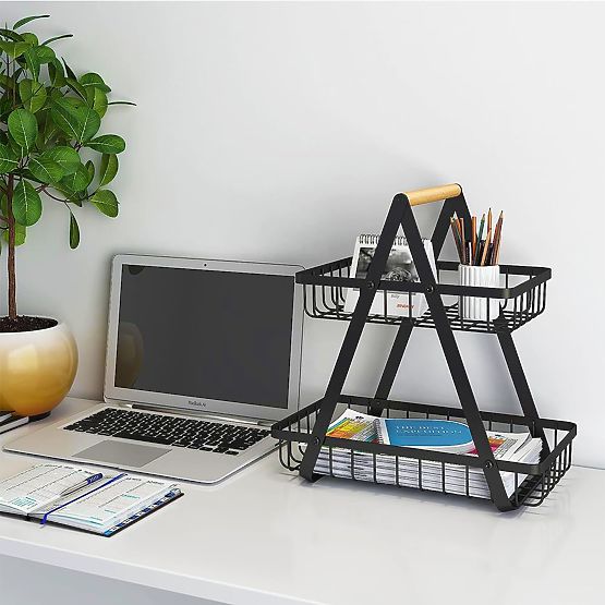 Košara za voće PULOS 2 razine crna