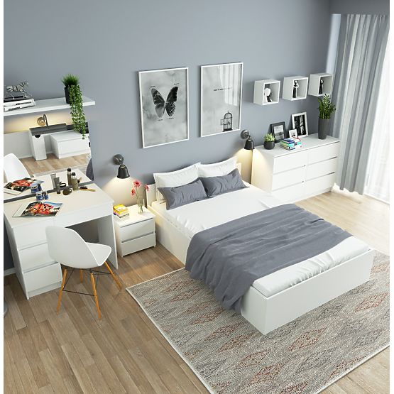 KOZMETIČKI TOALETNI STOL S OGLEDALOM T-6/SL 900x600 DESNI PK BIJELI