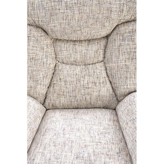 KRONOS fotelja s osloncem za noge, bež / višebojna (1p=1ks)