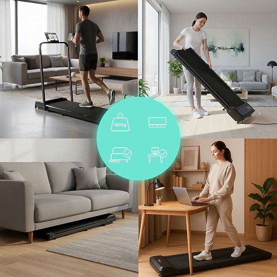 Kućna traka za trčanje s električnim držačem walking pad za trening ispod stola 10 km/h ModernHome