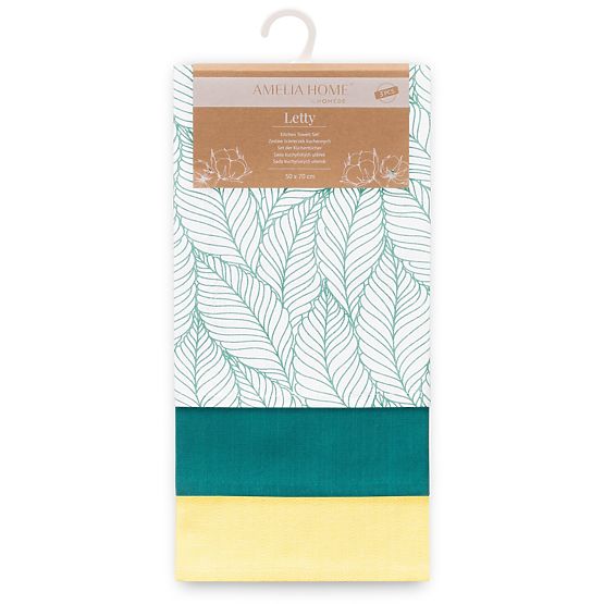 Kuhinjska krpa LETTY boja tirkizna tiskani motiv moderni stil moderni 50x70 ameliahome
