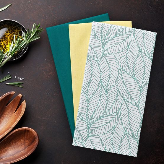 Kuhinjska krpa LETTY boja tirkizna tiskani motiv moderni stil moderni 50x70 ameliahome