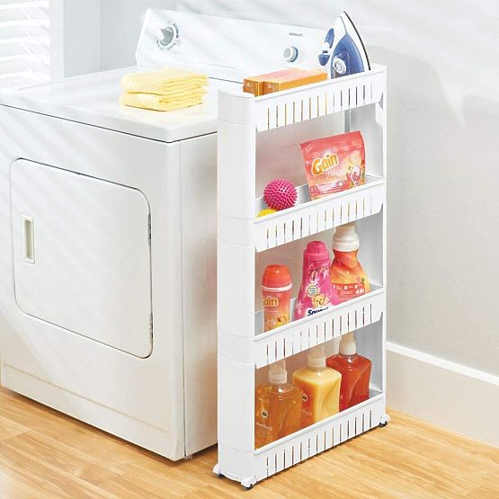 Kuhinjska kupaonska polica bijela 4 razine Osmera