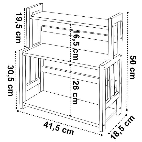 Kuhinjska polica za začine CEZAR NATURAL BLACK