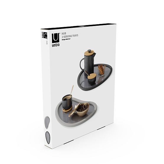 Kuhinjski dodaci nepravilnog oblika HUB boja grafitna stil minimalistički umbra