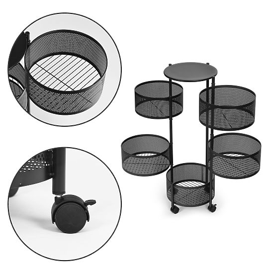 Kuhinjski stalak pomoćnik organizator rotirajuće police 5 razina metal ModernHome