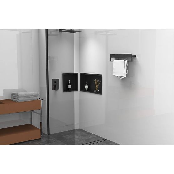 Kupaonska polica za kadu SF01 45cm crni mat