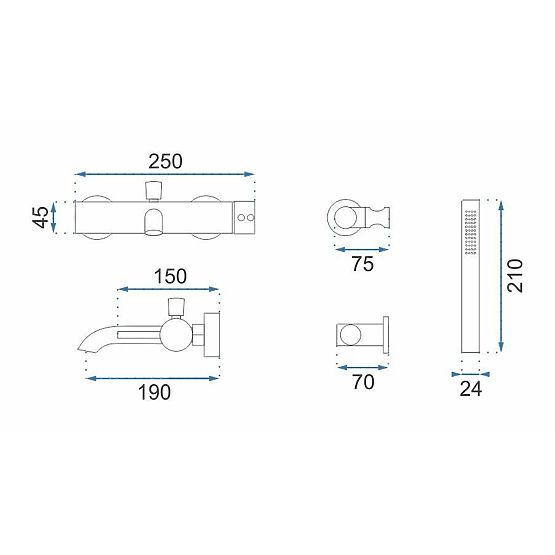 Kupaonska slavina Rea Lungo Bakar