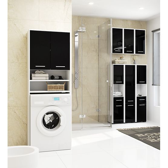 KUPAONSKI ORMAR FIN STUP 30 2D 140cm CRNI SJAJ