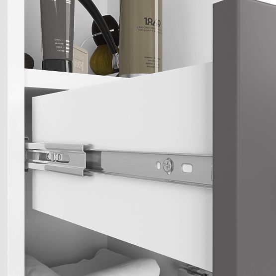 KUPAONSKI ORMAR FIN STUPAC 30 2D 1SZ 1W 140cm PK BIJELA / SIVA