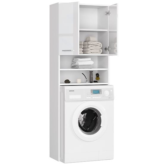 KUPAONSKI ORMARIĆ FIN IZNAD PERILICE BIJELI SJAJ