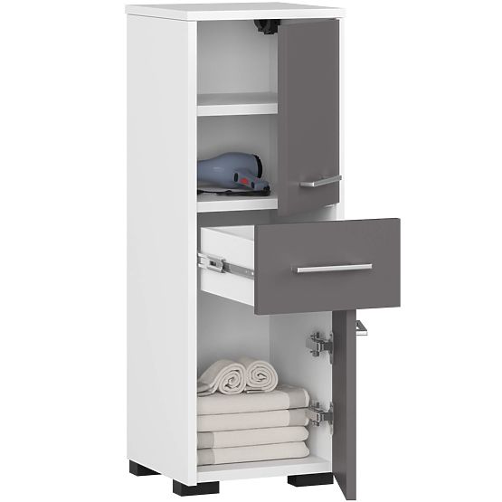 KUPAONSKI ORMARIĆ FIN STUPAC 30 2D 1SZ 85cm PK BIJELA / SIVA