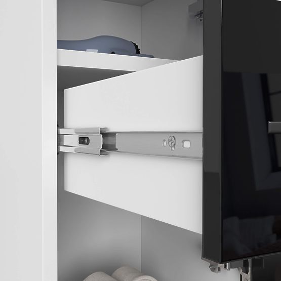 KUPAONSKI ORMARIĆ FIN STUPAC 30 2D 1SZ 85cm PK CRNI SJAJ