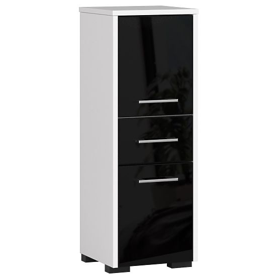 KUPAONSKI ORMARIĆ FIN STUPAC 30 2D 1SZ 85cm PK CRNI SJAJ