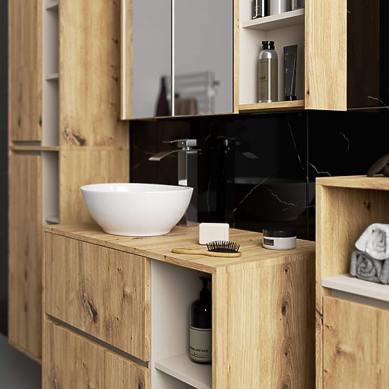 KUPAONSKI ORMARIĆ ISPOD UMIVAONIKA S OTVORIMA VAMI W90 UM 2SZ 2P HRAST ARTISAN / KAŠMIR