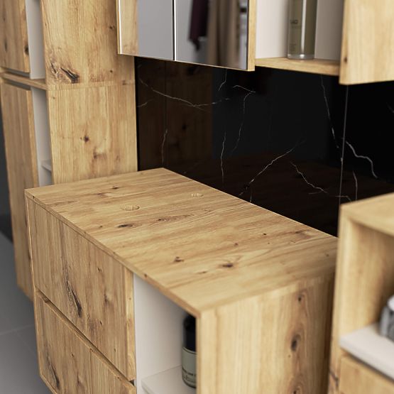 KUPAONSKI ORMARIĆ ISPOD UMIVAONIKA S OTVORIMA VAMI W90 UM 2SZ 2P HRAST ARTISAN / KAŠMIR