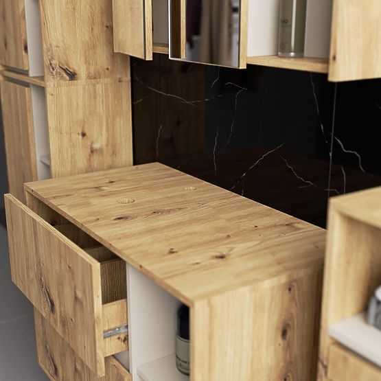 KUPAONSKI ORMARIĆ ISPOD UMIVAONIKA S OTVORIMA VAMI W90 UM 2SZ 2P HRAST ARTISAN / KAŠMIR