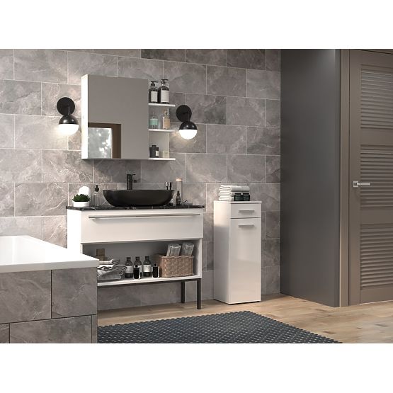 Kupaonski ormarić Nel V DS BIJELI SJAJ