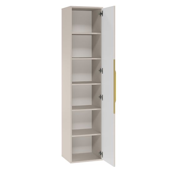 Kupaonski ormarić stup Avila, rebrasti, zlatna ručka, kašmir