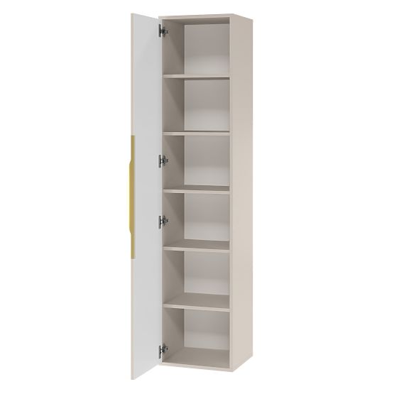 Kupaonski ormarić stup Avila, rebrasti, zlatna ručka, kašmir