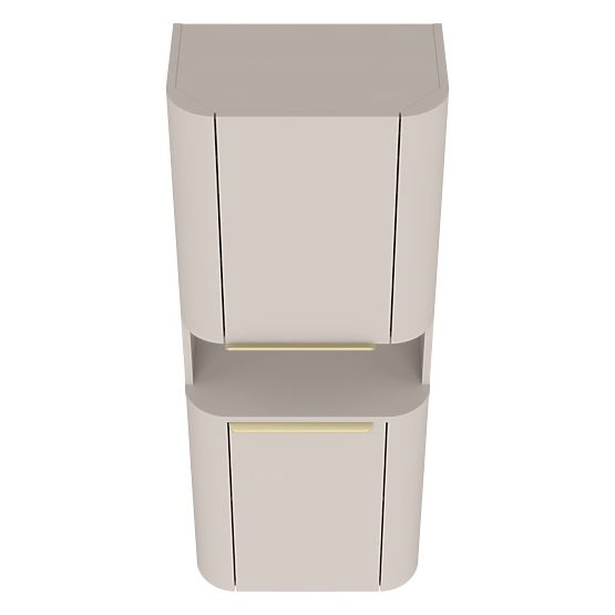 Kupaonski ormarić, stup Bassa kašmir, zlatne ručke, zaobljen