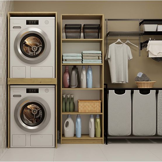 Kupaonski ormarić za perilicu i sušilicu POLA TWIN Regal Stup DUB ARTISAN