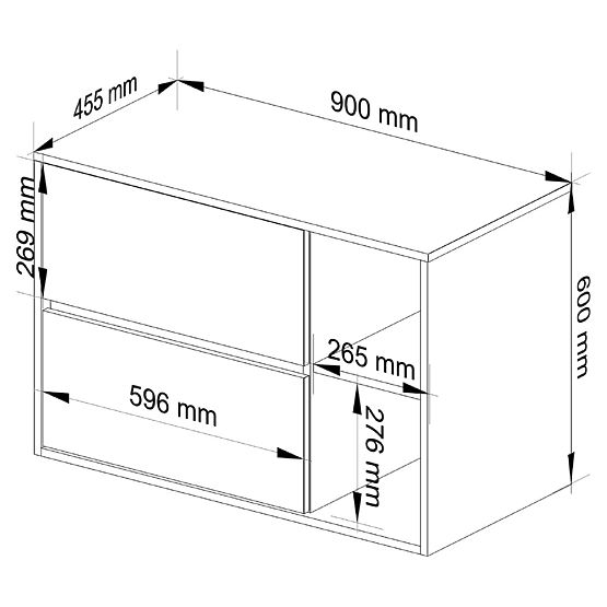 KUPAONSKI ORMARIĆ ZA UMIVAONIK VAMI W90 2SZ 2P PK HRAST CRAFT / CRNA