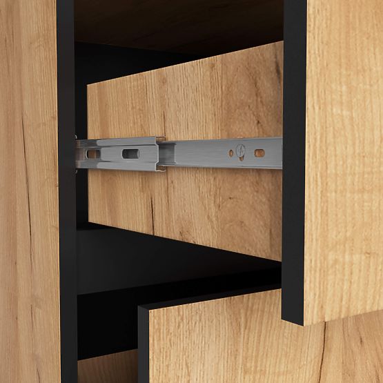 KUPAONSKI ORMARIĆ ZA UMIVAONIK VAMI W90 2SZ 2P PK HRAST CRAFT / CRNA