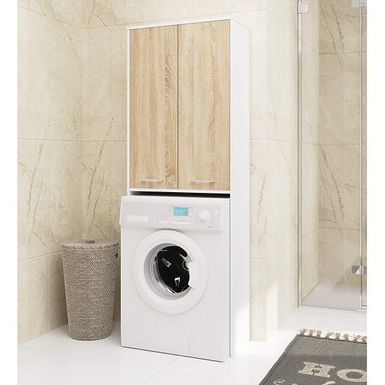 KUPAONSKI STUP FIN 180 ZA PERILICU PUNI 2D - BIJELA / HRAST SONOMA