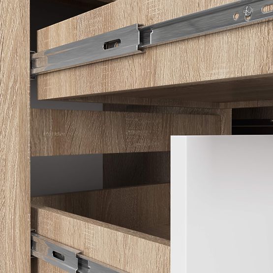 KUTNI PISAĆI STOL B20 155 cm LIJEVI PK SONOMA / BIJELA