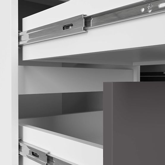 KUTNI PISAĆI STOL B20 CLP LIJEVOBOKI BIJELI / SIVI