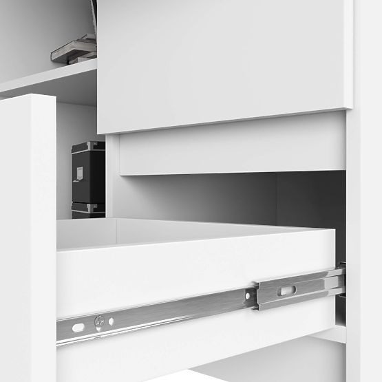 KUTNI STOL B16 124 cm DESNI 3 LADICE BIJELI