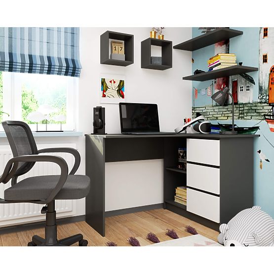 KUTNI STOL B16 CLP DESNI PK SIVI / BIJELI