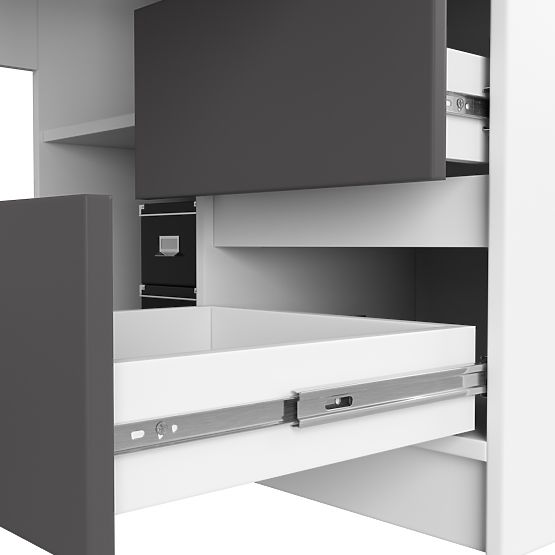 KUTNI STOL B20 CLP DESNI BIJELI / SIVI