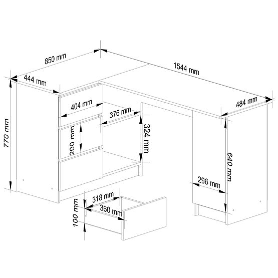 KUTNI STOL B20 CLP LIJEV BIJELI / SONOMA