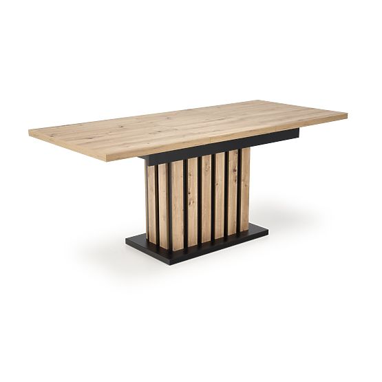 LAMELLO proširivi stol 160-210/90 cm hrast artisan/crni