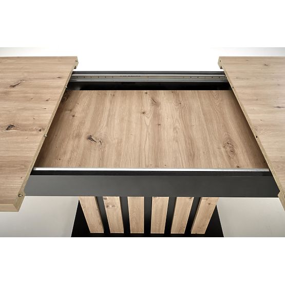 LAMELLO proširivi stol 160-210/90 cm hrast artisan/crni