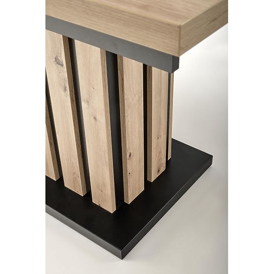 LAMELLO proširivi stol 160-210/90 cm hrast artisan/crni