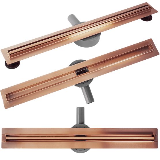 Linearni odvod REA NEOX SLIM PRO brušena bakar 60