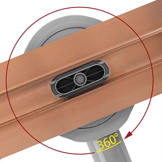 Linearni odvod REA NEOX SLIM PRO brušena bakar 60