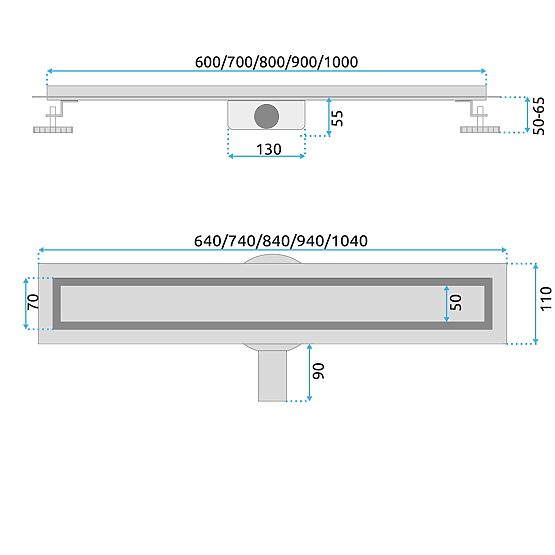 Linearni odvod REA Neox za Crni 50